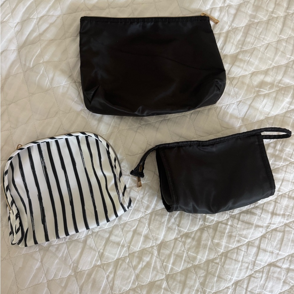 Target Black and Striped Cosmetic Bags Set